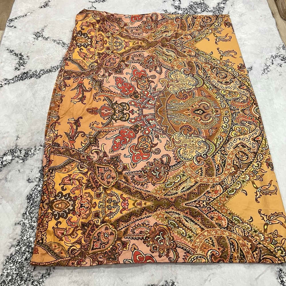 UO Home Twin Duvet Cover Orange Paisley Boho Reversible Cotton Bedding